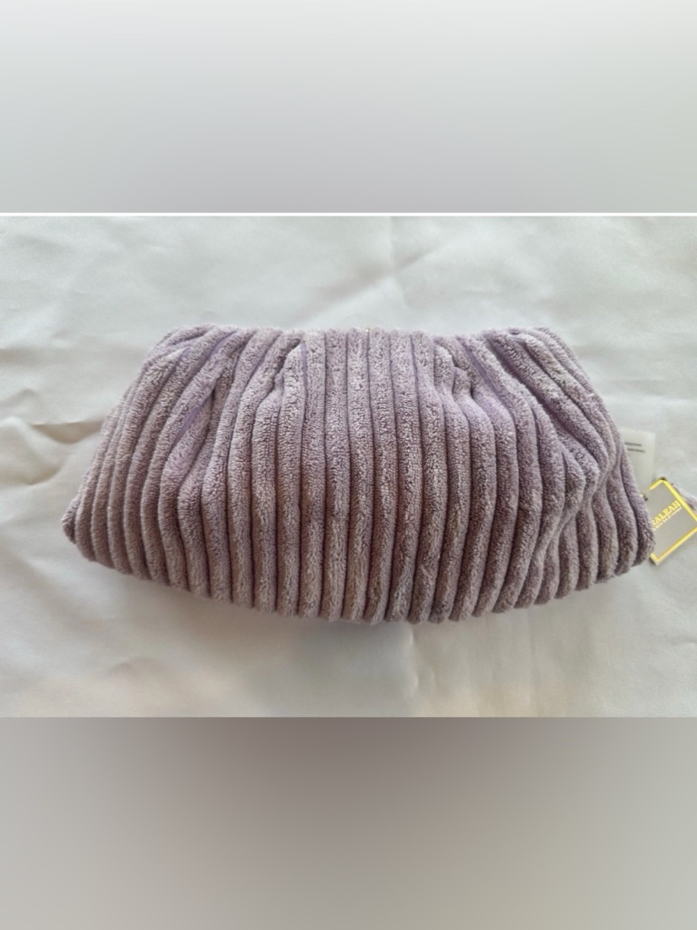 NWT Shiraleah Lavender Velvet Clutch With Gold Kisslock